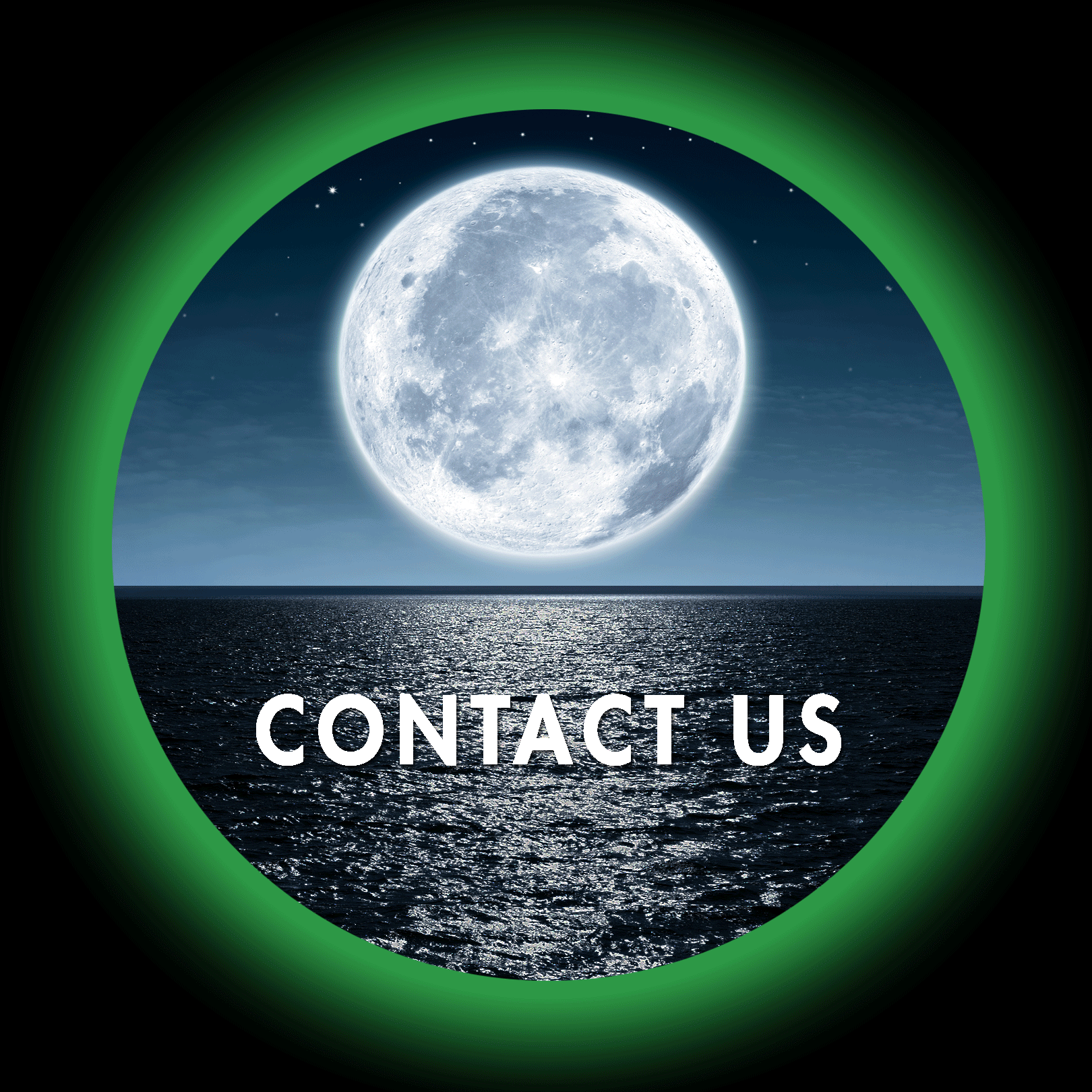 Contact Us Moon Over the Sea at Night Button Image