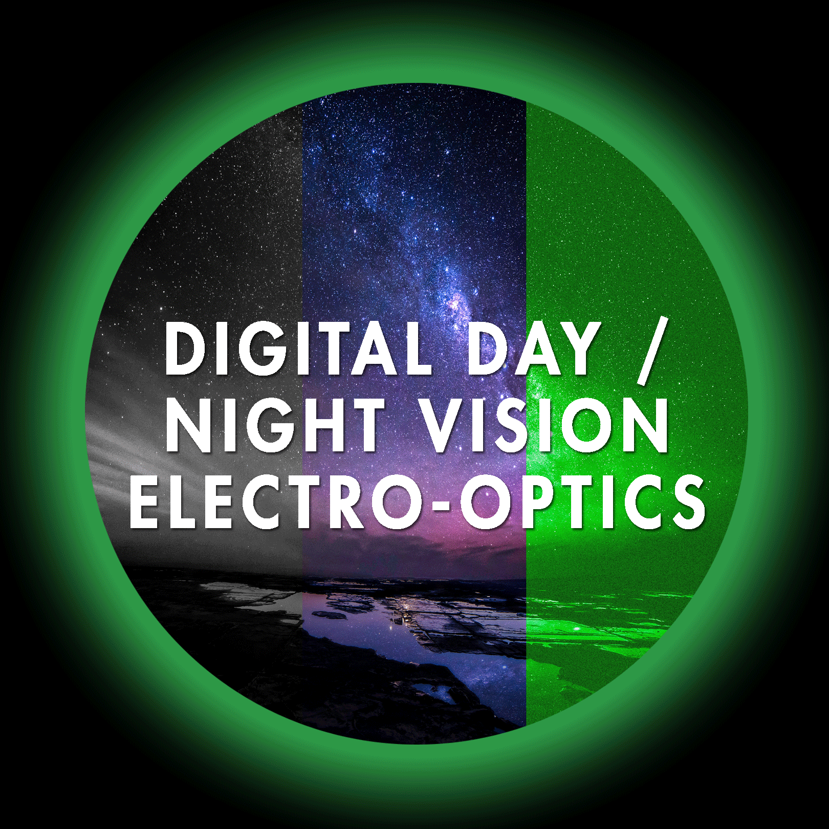 Digital Day and Night Vision Electro-Optics Starry Sky in various viewing modes button image